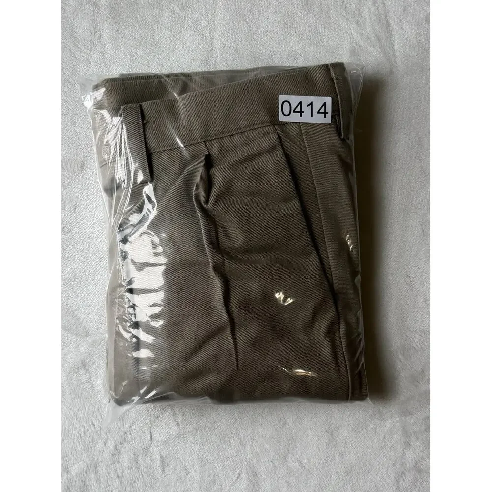 Dockers 100% Cotton 36 X 31 Individual Fit Waist Band‎ Pleated Khaki Mens Pants